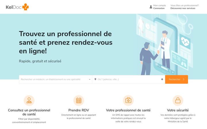 Screenshot of keldoc.com