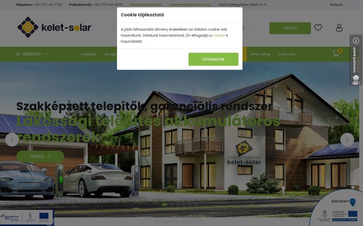 Screenshot of keletsolar.hu