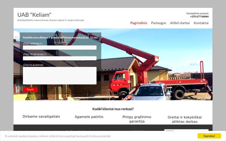 Screenshot of keliam.lt