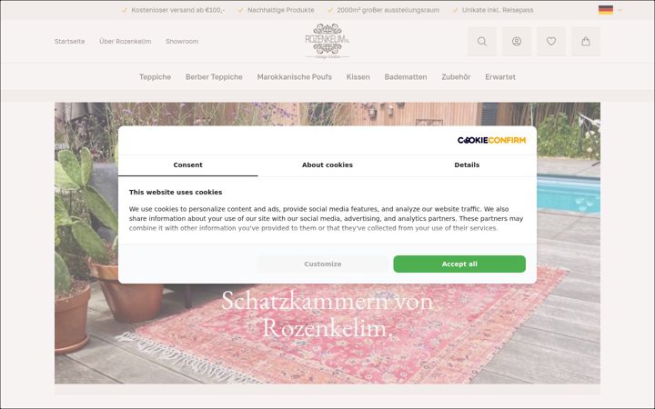 Screenshot of kelim-teppiche.de