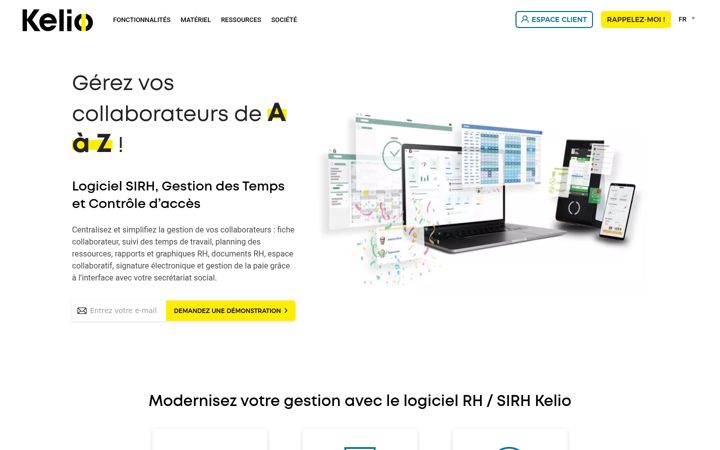 Screenshot of kelio.be