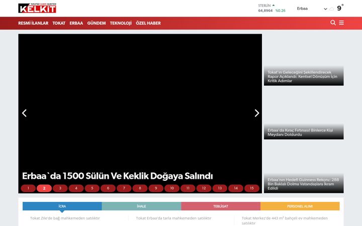 Screenshot of kelkitgazetesi.com