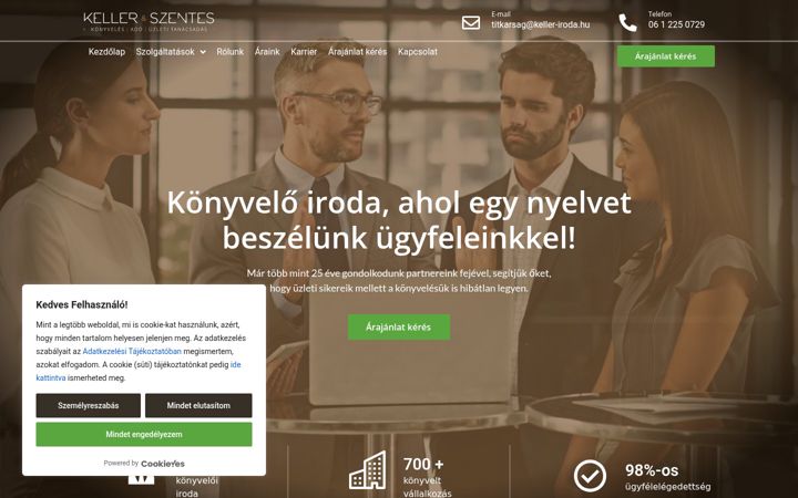 Screenshot of keller-iroda.hu