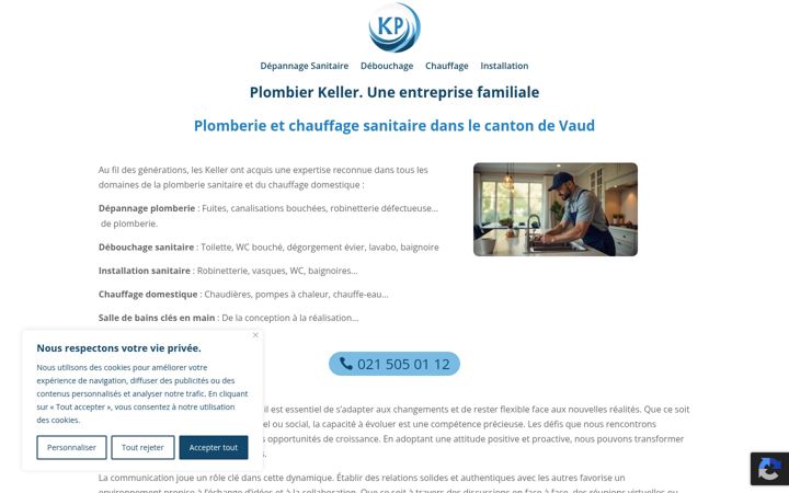 Screenshot of keller-plomberie.ch
