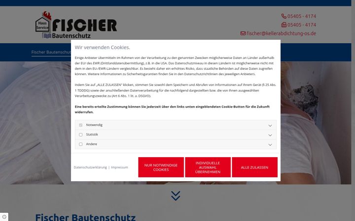 Screenshot of kellerabdichtung-os.de