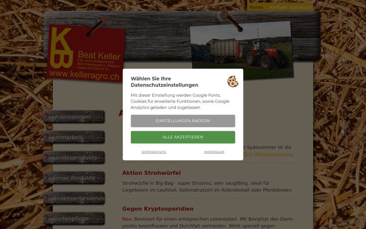 Screenshot of kelleragro.ch