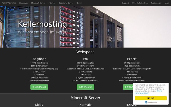 Screenshot of kellerhosting.net