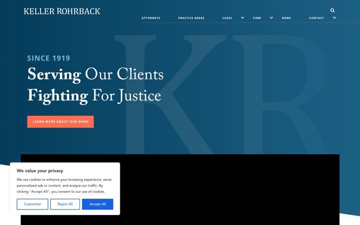 Screenshot of kellerrohrback.com