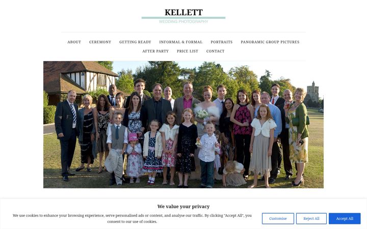Screenshot of kellettweddingphotography.co.uk