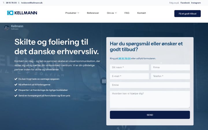 Screenshot of kellmann.dk
