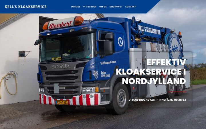 Screenshot of kells-kloakservice.dk