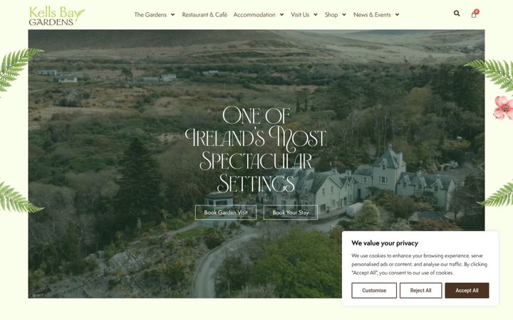 Screenshot of kellsgardens.ie