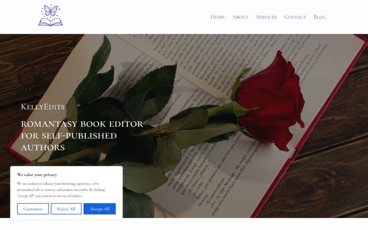 Screenshot of kelly-edits.com