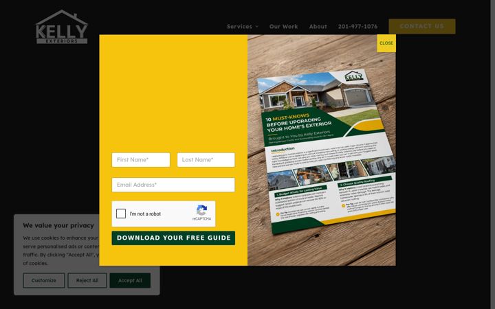 Screenshot of kellyexteriorsnj.com