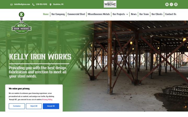 Screenshot of kellyiron.com