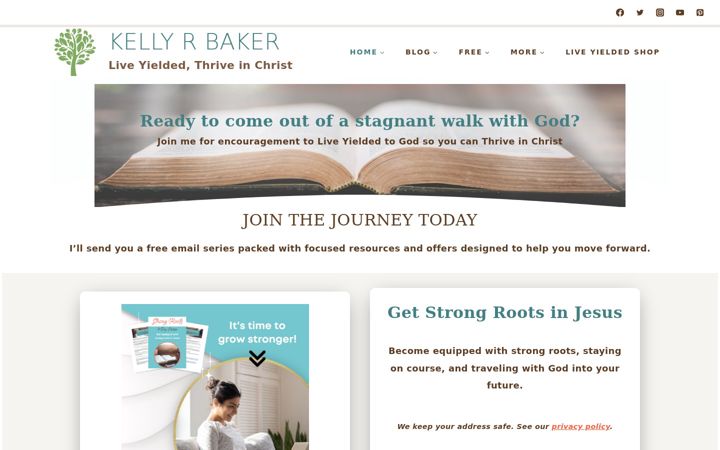 Screenshot of kellyrbaker.com