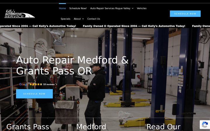 Screenshot of kellysautomotive.com