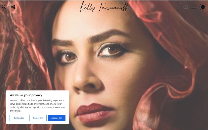 Screenshot of kellytousmanoff.com