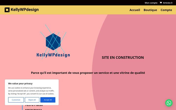 Screenshot of kellywpdesign.com
