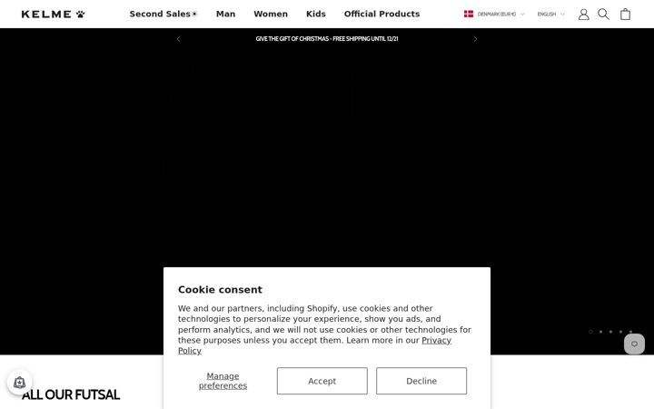 Screenshot ta' kelme.com