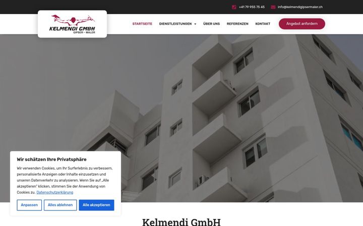 Screenshot of kelmendigipsermaler.ch