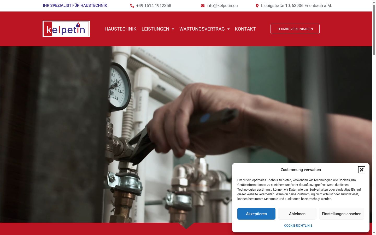 Screenshot van de toestemmingsbanner zoals getoond vóór enige interactie
