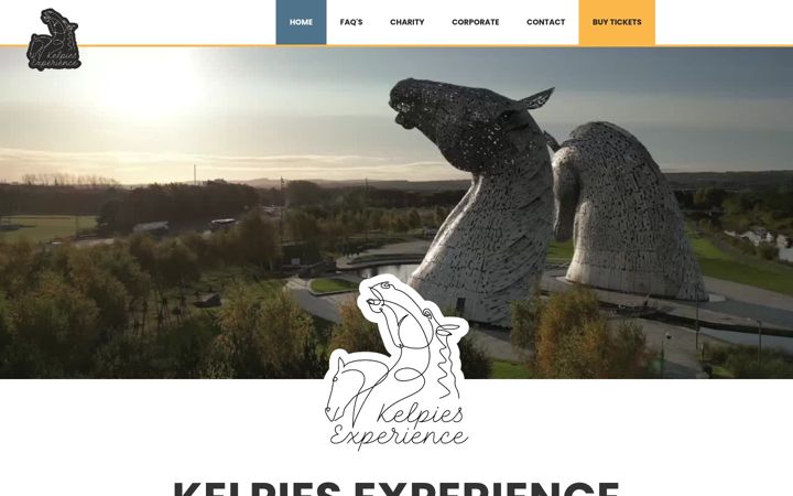 Screenshot of kelpiesexperience.co.uk