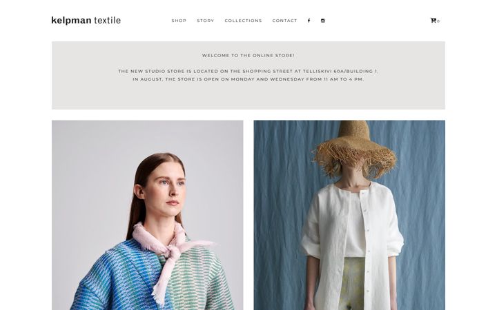 Screenshot of kelpmantextile.com