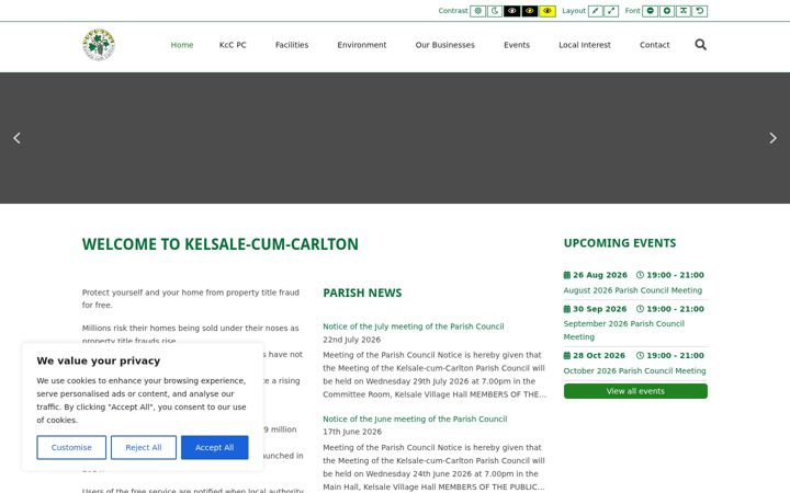 Screenshot of kelsalecumcarlton-pc.gov.uk