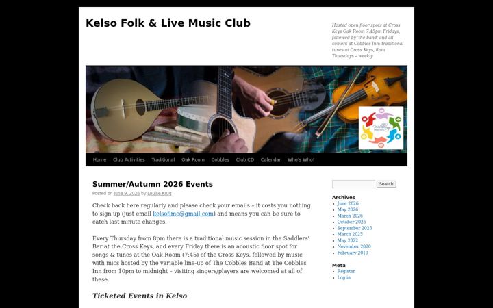 Screenshot of kelsofolk.co.uk