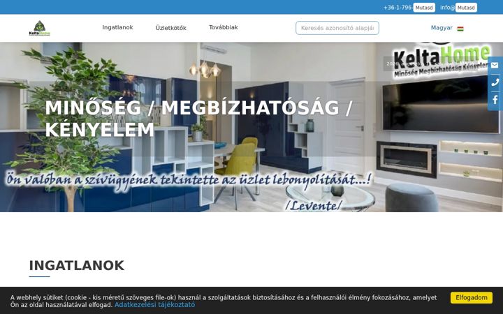 Screenshot of keltahome.hu