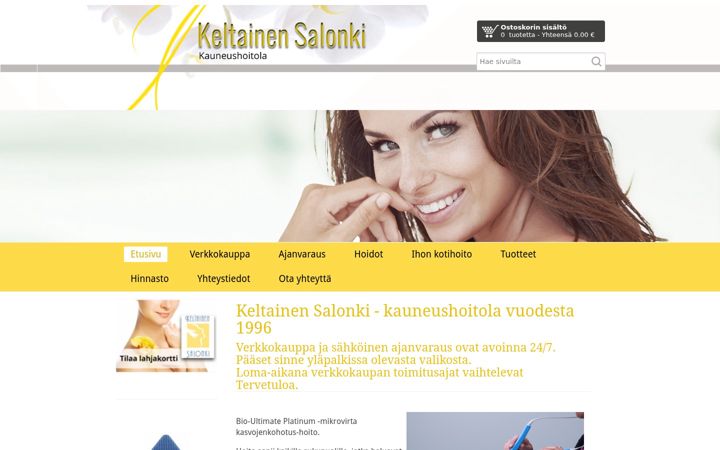 Screenshot of keltainensalonki.fi