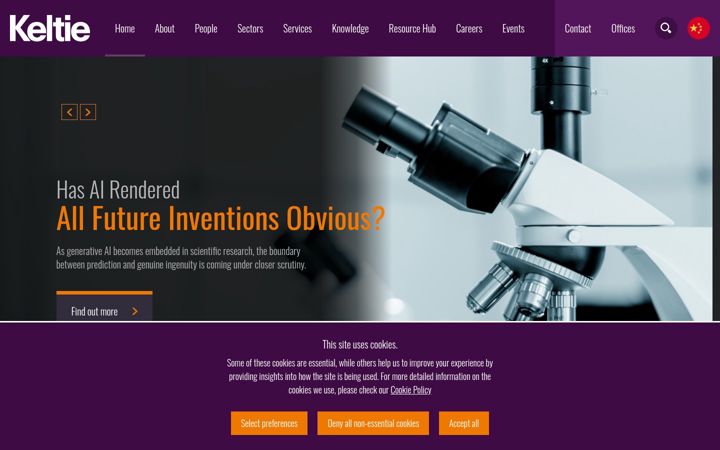 Screenshot of keltie.com