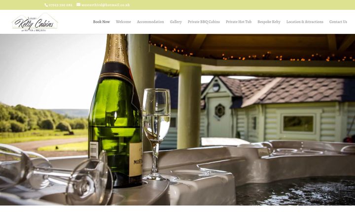 Screenshot of keltycabins.co.uk