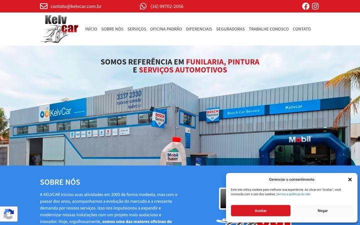 Screenshot of kelvcar.com.br