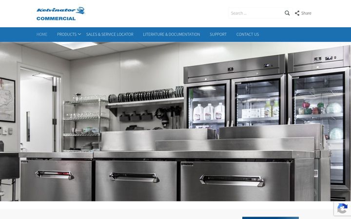 Screenshot of kelvinatorcommercial.com