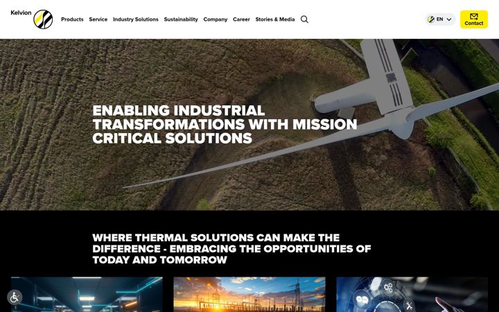 Screenshot of kelvion.com