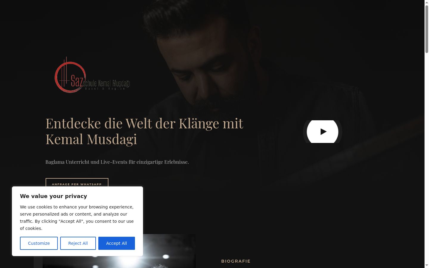 Screenshot tal-banner tal-kunsens muri qabel kwalunkwe interazzjoni