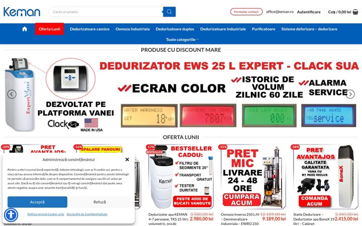 Captură de ecran a keman.ro