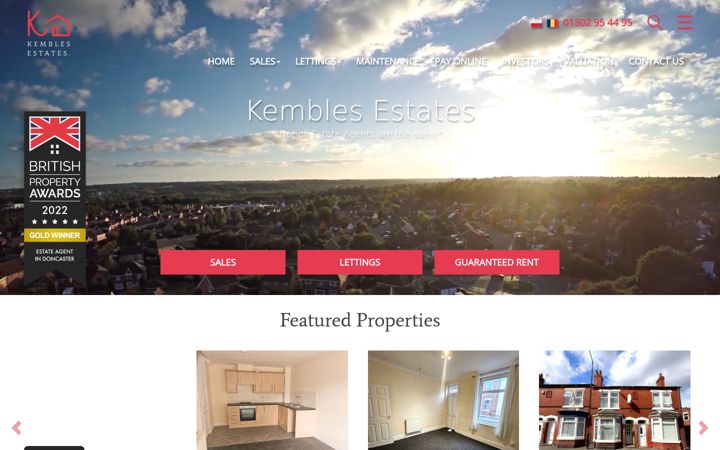 Screenshot of kemblesestates.co.uk
