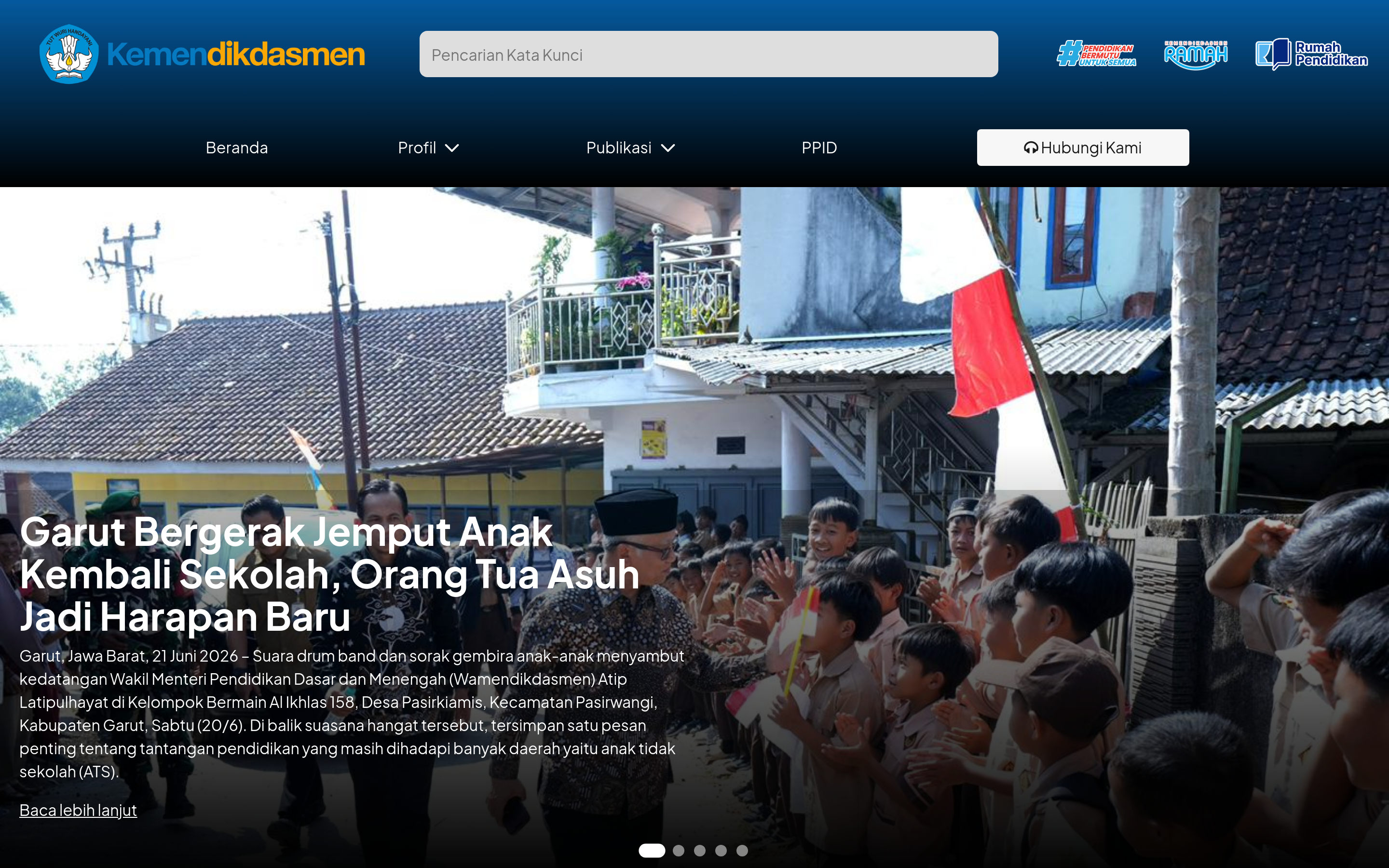Screenshot of kemendikdasmen.go.id