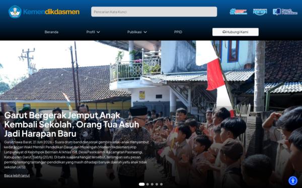 Screenshot of kemendikdasmen.go.id