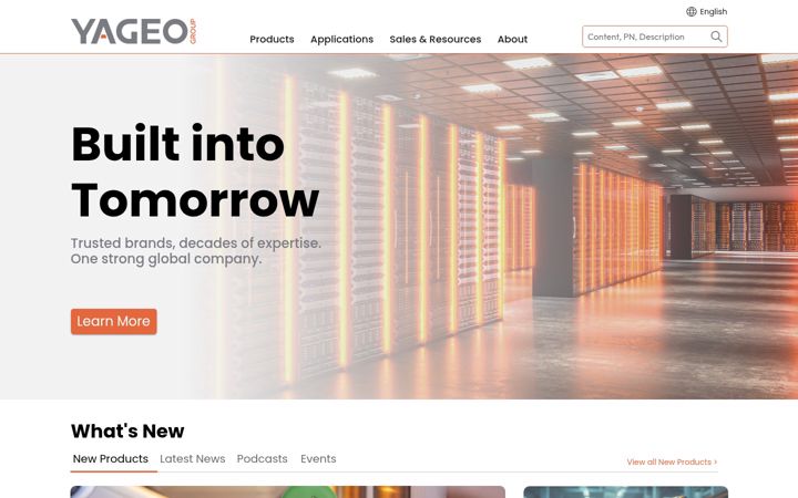 Screenshot of kemet.com