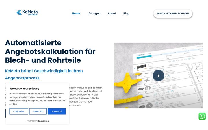 Screenshot of kemeta-software.de