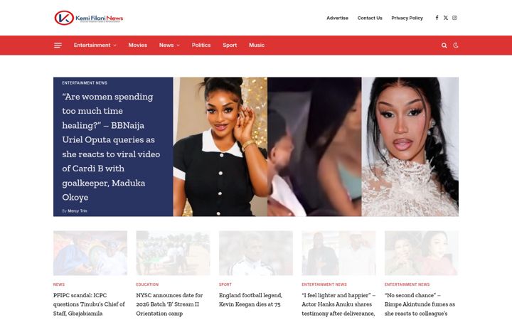 Screenshot di kemifilani.ng