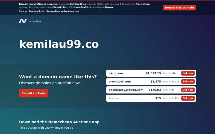 Screenshot of kemilau99.co