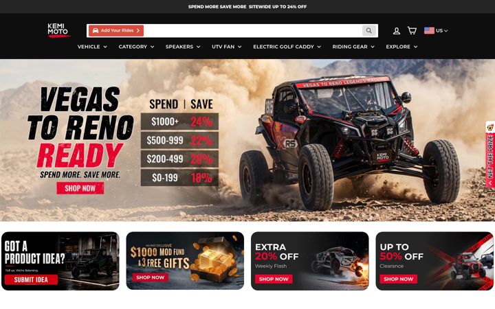 Screenshot of kemimoto.com