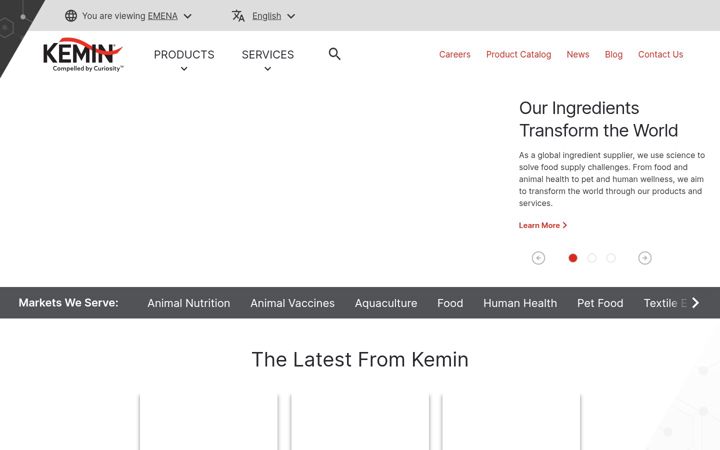 Screenshot of kemin.com