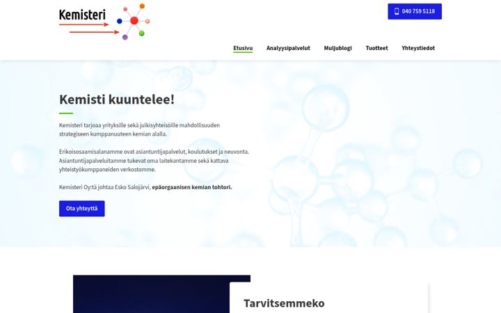 Screenshot of kemisteri.fi