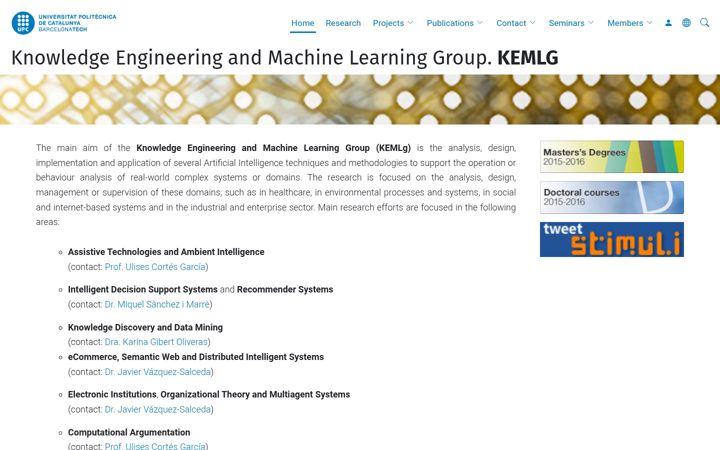Screenshot of kemlg.upc.edu